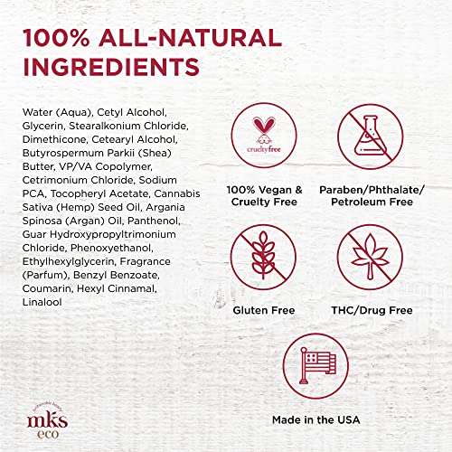 Earthly Body MKS eco Moisture Masque, Original Scent - 7 oz - Hydrating Hair Mask - Revitalizes Dry, Damaged & Distressed Hair - With Moroccan Argan Oil, Hemp Seed Oil - Vegan & Cruelty Free