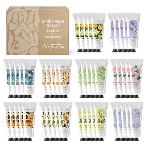 Green Canyon Spa 50 Pack Mini Hand Lotions in 10 Natural Scents - 1 Fl Oz
