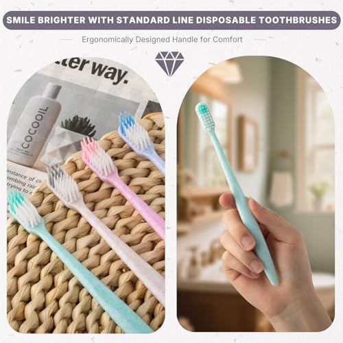 Bulk Disposable Toothbrushes 240 Count - Individually Wrapped, Soft Bristles, Travel-Size