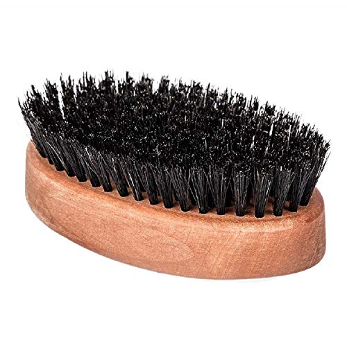 Genuine Boar Bristle & Pear Wood Military Hair Brush - Black, 1 Pack