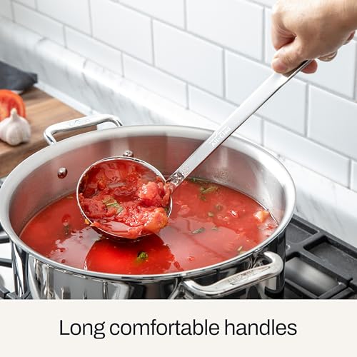 All-Clad 5-Piece Stainless Steel Kitchen Utensil Set - Cooking & Serving Tools with Caddy
