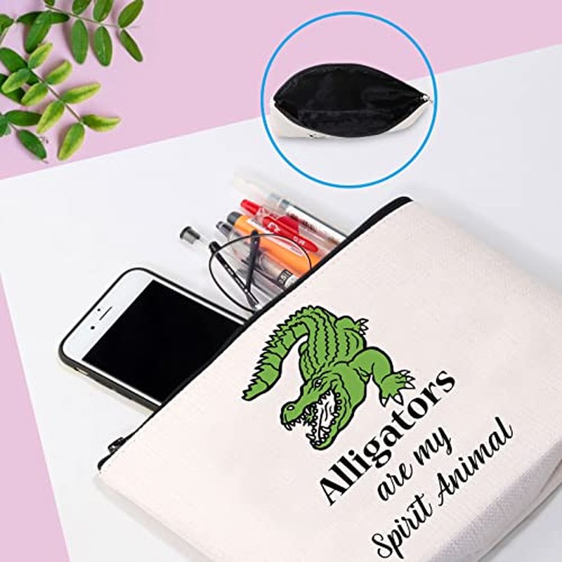 GJTIM Alligator Gift Alligator Themed gift Alligator Lovers Bag Alligators Are My Spirit Animal Travel Makeup Pouch (Spirit Alligators Bag)