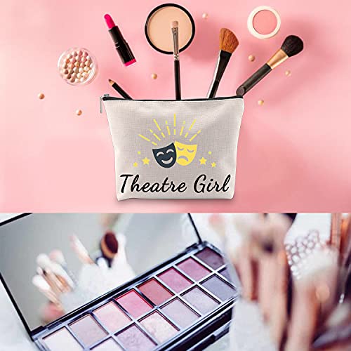 WCGXKO Theatre Girl Zipper Makeup Bag Musical Lover Theatre Nerd (Theatre)
