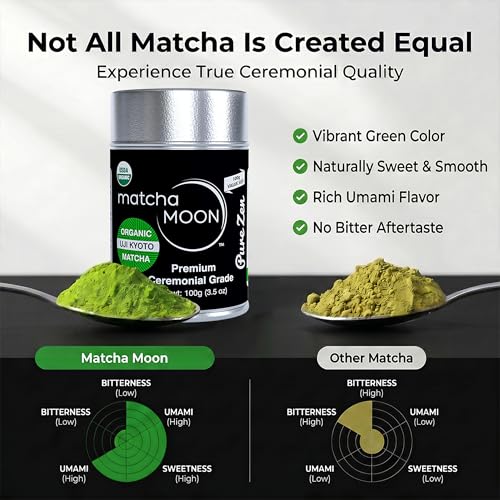 3.52 Ounce Matcha Powder - Premium USDA Organic Ceremonial Green Tea from Uji Kyoto