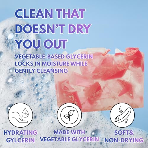 Glycerin Bar Soap Set for Face & Body - Moisturizing 8-Pack, 100g