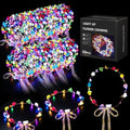 Chicloop 50 pcs LED Flower Crowns Headbands with Ribbons for Women & Kids
