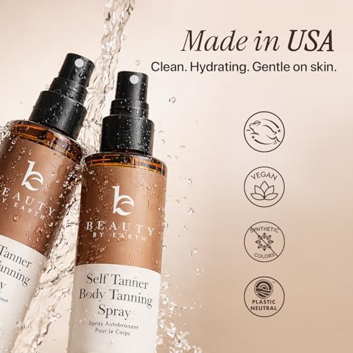 Self Tanner Spray for Natural Glow - 6 Fl Oz Medium to Dark, USA Made