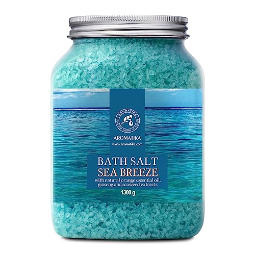 Natural Bath Sea Salt 46 Oz with Essential Oils - Relaxing Calming Aromatherapy