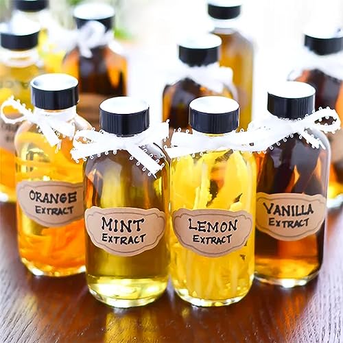 White 24-Pack 2oz Glass Ginger Shot Bottles with Caps & Funnels
