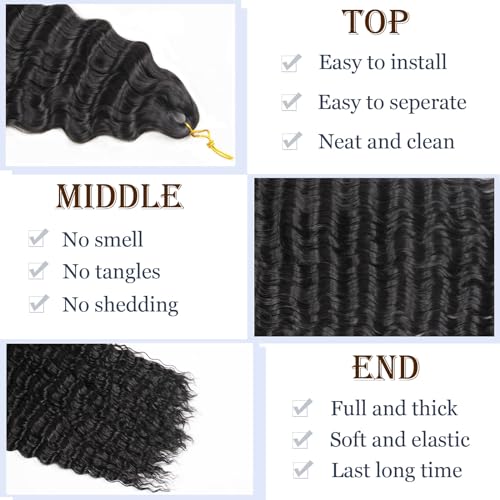 Deep Wave Crochet Hair 24 Inch - Boho Curly Braiding Hair 7 Packs - Variation of THIS listing