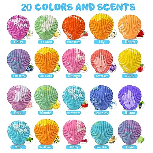 Blue Kids Bath Bombs with Surprise Marine Animals - 20 Pack, 1 Ounce Each, Gift Set
