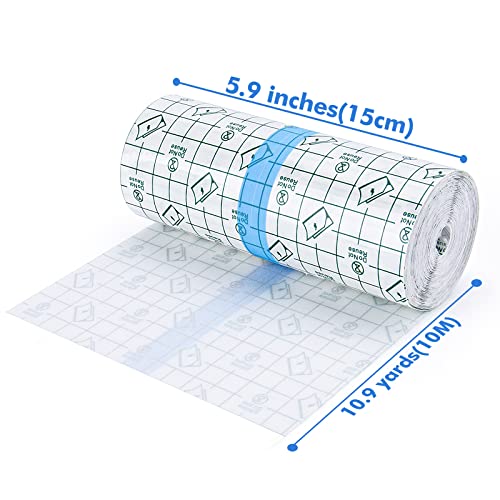 VOOVAO Waterproof Tattoo Aftercare Wrap Bandage 5.9in x 10.9yd Second Skin Healing