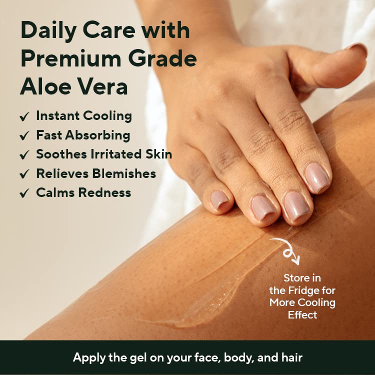 Organic Aloe Vera Gel 10.14oz Pack of 2 - Soothing & Hydrating Skin & Hair Care