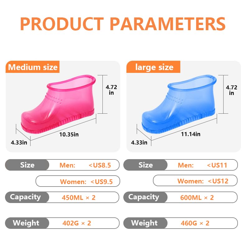Portable Foot Spa Shoes for Relaxation and Blood Circulation - Large Red