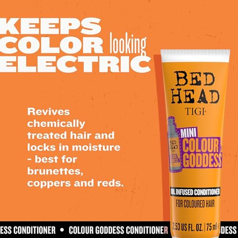 Bed Head by TIGI Colour Godess Conditioner Travel Mini ? Oil Infused Conditioner for Color Treated Hair, 2.53 fl oz