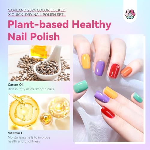 Neon Nail Polish Set 14 Colors Fast Dry Non-Gel Manicure with Base & Top Coat