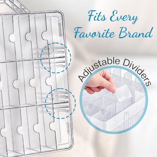Nail Polish Organizer Case for 48 Bottles - Clear Travel & Storage Box