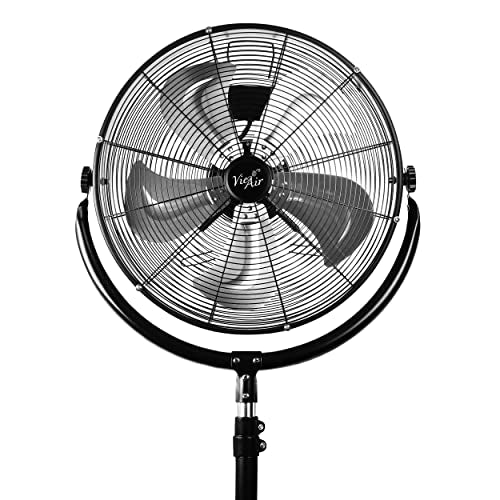 20-Inch Heavy Duty Industrial Drum Fan - Metal High Velocity Tilting Pedestal Fan