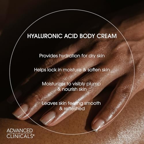 Hyaluronic Acid Body Moisturizer with Vitamin E - Hydrating Lotion for Dry Skin, Wrinkles & Aging - 16oz, 2-Pack
