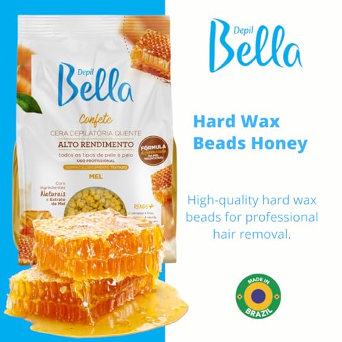 Hard Wax Beads Honey 2.2 lbs for Hair Removal - Professional Brazilian Wax