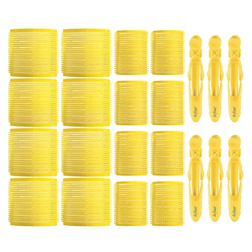 Self-Grip Hair Rollers & Clips Kit for Volume and Styling - 16 Rollers, 6 Clips