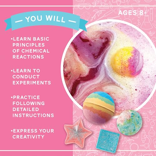 Kids DIY Bath Bombs Lip Balm Soap Kit with Biodegradable Glitter – Science Spa Lab