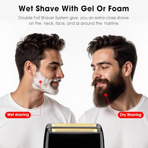 FX3 Shaver Replacement Head Compatible with BaByliss Pro FX3 Foil Shaver, Hypoallergenic Gold Foil, Black