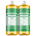 Dr. Bronner's Pure-Castile Magic Liquid Soap (Almond, 32 Ounce, 2-Pack)- Made with Regenerative Organic Certified Oils, 18-in1 Uses: Face, Hair, Hand & Body Soap, Laundry, Pets- Concentrated, Vegan