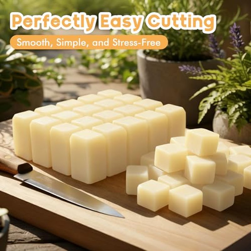 EDSRDRUS 10lb Unscented Melt and Pour Soap Base, Fragrance-Free Glycerin Soap Making Supplies for DIY Crafting ? Smooth Melt, Rich Lather, Moisturizing (Shea Butter, 10 Pound)