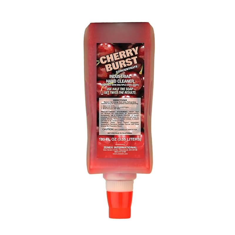 Zenex Cherry Burst Hand Soap with Pumice 120 Fl Oz - Industrial Strength