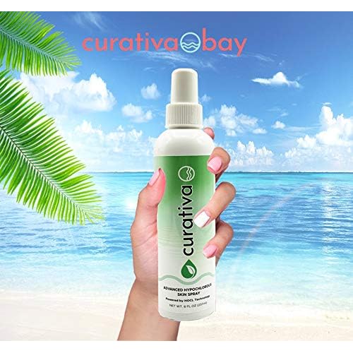 Curativa Bay - .02% Hypochlorous Skin Spray for Clear Skin - New Bundle - 8 Oz Mist Plus 16 Oz Refill (24 Oz)