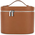 Upgrade Makeup Bag Travel Toiletry Bag Portable Cosmetic Makeup Organizer Bag Detachable Compartments (Brown-retro vibes style)