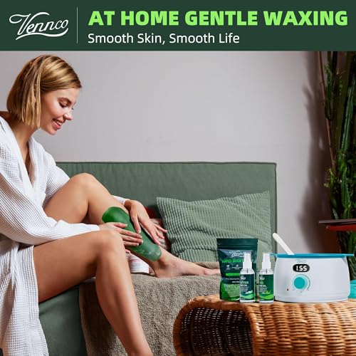 Vennco Waxing Kit for Women and Men - Aloe Hard Wax Beads & Warmer - Write Variation