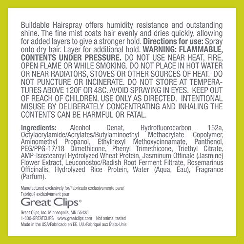 Buildable Hairspray 10oz Pack of 3 - Humidity-Resistant, Long-Lasting Hold & Shine