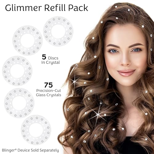 blinger Crystal Shimmer Collection Refill Pack - 5mm Glitter Crystals - Crystal Variation
