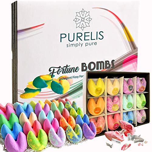 24-Piece Bath Bomb Gift Set with Fortune Messages for Women & Kids
