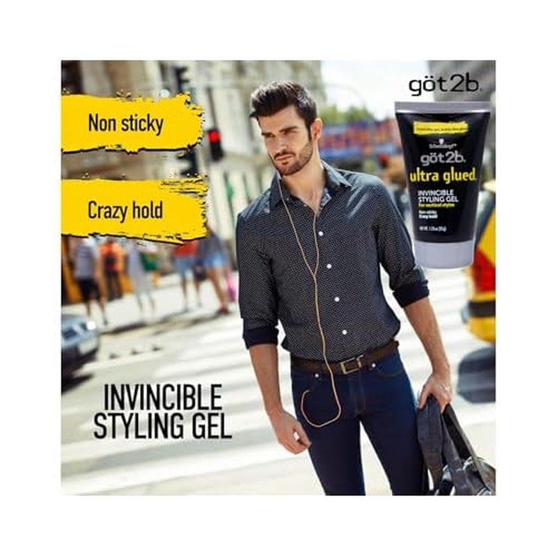 (3Pack) [GOT 2B] ULTRA GLUED INVINCIBLE STYLING GEL 1.25OZ