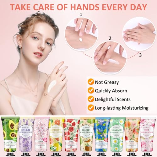 C-80 Pack Hand Cream Set for Dry Cracked Hands - 16 Fragrances Travel Size