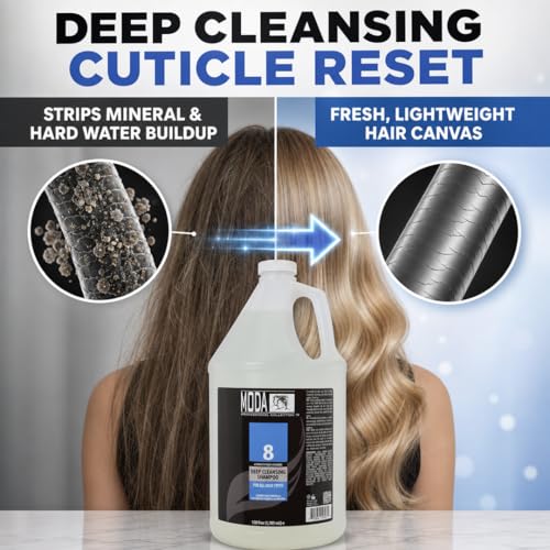 MODA Salon & Family Deep Cleansing Shampoo, Strengthening, 128 oz