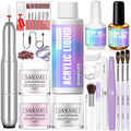 Acrylic Nail Kit with Drill and Liquids for Home Use - UV Stable, Long-Lasting Manicure Set