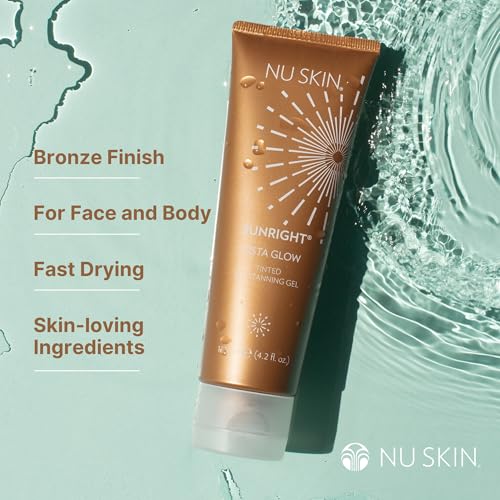 Nu Skin Sunright Insta Glow Self Tanner Gel 4.2 Oz Pack of 2 - Natural Sun-Kissed Finish