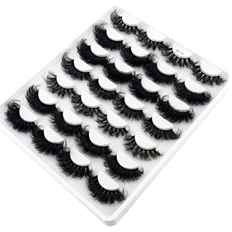 14/16 Pairs Fluffy mix Lashes 10-25mm 3D Mink Lashes Long Thick Natural False Eyelashes Wholesale Lashes (SD12)