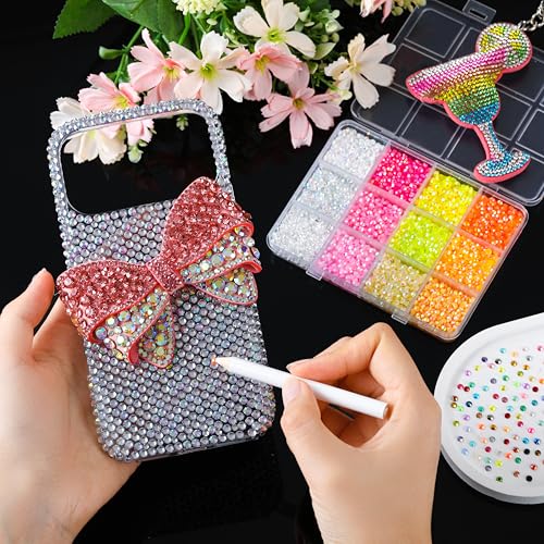 Resin Nail Art Kit 8 Boxes - 60 Colors Flowers Bowknot Mixed Decor Set 04