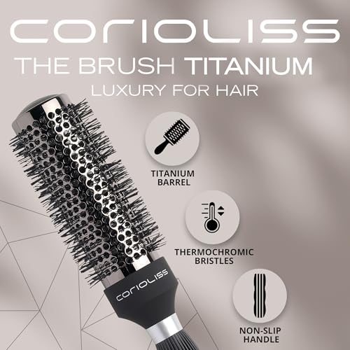Professional Titanium Round Barrel Hair Brush - 43mm Ionic Styling Tool - Variation 43