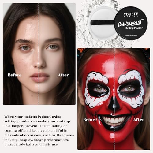 Face & Body Paint Stick Set for Halloween Cosplay SFX - Black White Grey, 4 Pack