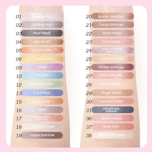 evpct 2Pcs Cream Eye Shadow Brightener Sticks Set for Eyes Waterproof, Pearl White & Pearl Shimmer Cream Eyeshadow Applicator Stick Long Lasting Pigmented Eye Makeup sombras en crema para ojos 1+18