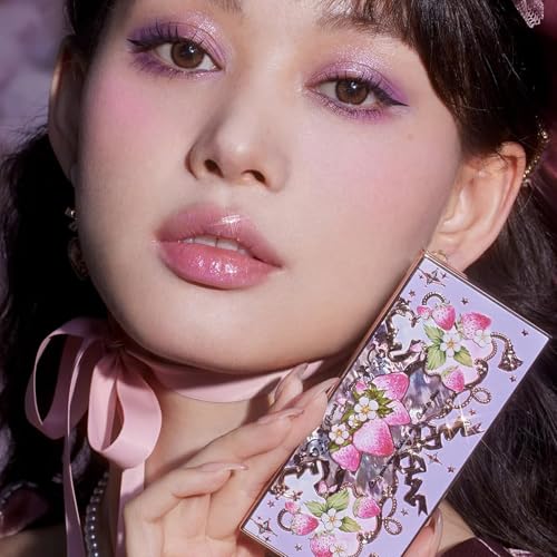 Flower Knows G01 Starmoon Strawberry Violet & Pink Eyeshadow Palette, 0.21 oz