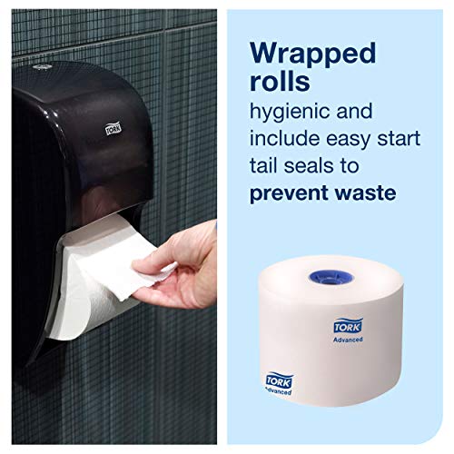 Tork High-Capacity White Toilet Paper Roll Dispenser T26, 36 Rolls, 1000 Sheets Each