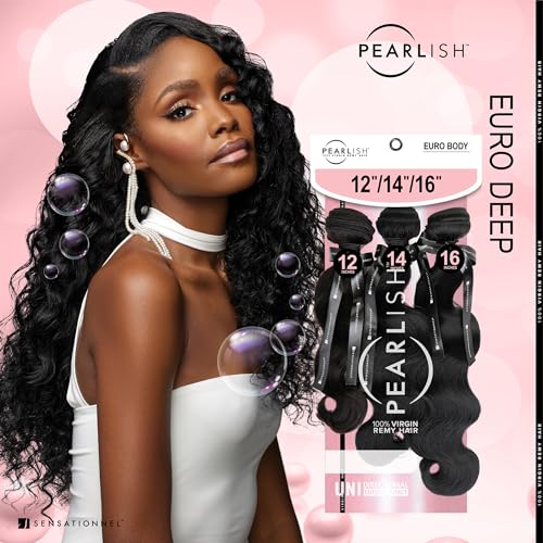 Sensationnel Pearlish Multi Bundle Human Hair Extensions - 10 12 14 Inch Natural