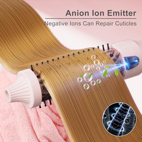 White 1.25 Inch Ionic Hot Brush Hair Curler for Volume & Loose Curls